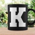 大文字 K アルファベットモノグラム イニシャル コーヒーマグ ギフトのアイデア