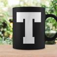 大文字tアルファベットモノグラムイニシャル コーヒーマグ ギフトのアイデア