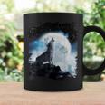 宇宙空間 オオカミ 月に遠吠えするオオカミ コーヒーマグ ギフトのアイデア