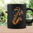 抽象音楽家 ジャズ サックス プレーヤー カラフル コーヒーマグ ギフトのアイデア