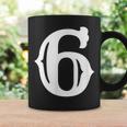 数字 6 インチ 白 大 太字 アメリカ 西部 スタイル フォント コーヒーマグ ギフトのアイデア