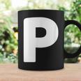 文字p 大文字 アルファベット モノグラム イニシャル コーヒーマグ ギフトのアイデア