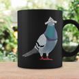新聞帽子をかぶった鳩 コーヒーマグ ギフトのアイデア