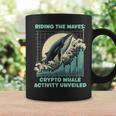 暗号通貨の波に乗るクジラの活動仮想通貨 コーヒーマグ ギフトのアイデア