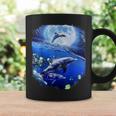 月 イルカ 宇宙 イルカ コーヒーマグ ギフトのアイデア