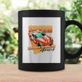 楽しいクールなレーシングカーイラスト コーヒーマグ ギフトのアイデア
