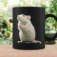 白いネズミが好きな人のための面白い見た目の白いネズミ コーヒーマグ ギフトのアイデア