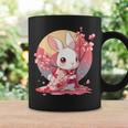 白うさぎの春のさくらアドベンチャー コーヒーマグ ギフトのアイデア