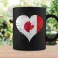 誇り高き日系カナダ人を想うビンテージスタイルのクールなカナダ国旗と日本国旗 コーヒーマグ ギフトのアイデア