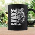 野蛮な虎 野生動物 遊び心のあるグラフィックプリント コーヒーマグ ギフトのアイデア