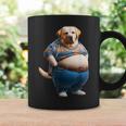 陽気なチャンキーラブラドールレトリバーtシャツ 太った犬愛好家向け コーヒーマグ ギフトのアイデア
