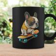 面白い フレンチブルドッグ スケートボード スケーター 犬 イングリッシュドッグ コーヒーマグ ギフトのアイデア