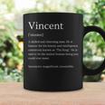 メンズ 面白いvincentの名前の意味 -Incent パーソナライズされた名前 コーヒーマグ ギフトのアイデア