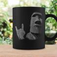 面白いイースター島のモアイ像のロッカーign Of The Horns コーヒーマグ ギフトのアイデア