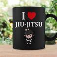面白い柔術スポーツミニマリストかわいいシンプル柔術 I Love Jiu Jitsu コーヒーマグ ギフトのアイデア