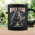 面白い猫 ギタリスト エレクトリックギター ロックスター 猫 コーヒーマグ ギフトのアイデア