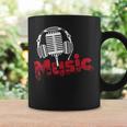 音楽 マイク ヘッドホン 日常 テキスト シンプル レトロ コーヒーマグ ギフトのアイデア