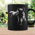 馬好きのためのエレガントな馬のシルエットのグラフィックアートデザイン。 コーヒーマグ ギフトのアイデア