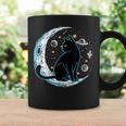 黒猫 三日月 セーラームーンフェイズ 占星術 ペット愛好家 コーヒーマグ ギフトのアイデア