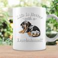 & Life Is Better Dapple Dachshund Lover コーヒーマグ ギフトのアイデア