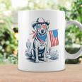 4Th Of July Patriotic Labrador Retriever Cowboy Dog Usa Flag Coffee Mug Gifts ideas