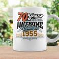70歳の誕生日 ヴィンテージ 1955 70 Years Of Being Awesome レトロ コーヒーマグ ギフトのアイデア