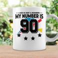 Age Is Just Number スポーツ 90歳 面白い 90歳の誕生日 コーヒーマグ ギフトのアイデア