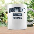Browning Montana Mt ビンテージ スポーツ 確立 ネイビーデザイン 長袖tシャツ コーヒーマグ ギフトのアイデア