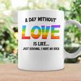 Celebrating Love Lgbtq ゲイプライドグッズ レズビアンレインボー コーヒーマグ ギフトのアイデア