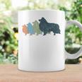 Dog Mom & Dad シルエット ヴィンテージ シェルティ シェットランド シープドッグ コーヒーマグ ギフトのアイデア