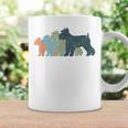 Dog Mom & Dad シルエット ヴィンテージ シュナウザー コーヒーマグ ギフトのアイデア