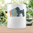 Dog Mom & Dad シルエット ヴィンテージトイプードル コーヒーマグ ギフトのアイデア