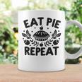 Eat Pie Repeat 面白い感謝祭のユーモア コーヒーマグ ギフトのアイデア