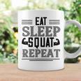Eatleepquat Repeat 面白いジムワークアウト コーヒーマグ ギフトのアイデア