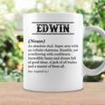 Edwin 面白いフレーズ 名前の定義付き コーヒーマグ ギフトのアイデア