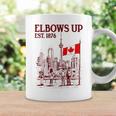 Elbows Up Canada Est 1867 カナダ国旗 カナダ地図 カナダ コーヒーマグ ギフトのアイデア