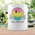 Have A Nice Day Winkingmile Face Peace Wink Happy Face コーヒーマグ ギフトのアイデア
