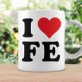 I Heart Fe Initials I Love FE First And Last Name F E コーヒーマグ ギフトのアイデア