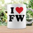 I Heart Fw Initials I Love FW First And Last Name F W コーヒーマグ ギフトのアイデア