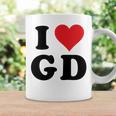 I Heart Gd Initials I Love GD First And Last Name G D コーヒーマグ ギフトのアイデア