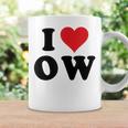 I Heart Ow Initials I Love OW First And Last Name O W コーヒーマグ ギフトのアイデア