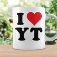 I Heart Yt Initials I Love YT First And Last Name Yコーヒーマグ ギフトのアイデア