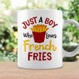 Just A Boy Who Loves French Fries フライドポテト じゃがいも ヴィーガン コーヒーマグ ギフトのアイデア