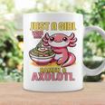 Just A Girl Who Loves Ramen And Axolotl Pink Kawaii Axolotl コーヒーマグ ギフトのアイデア