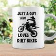 メンズ Just A Guy Who Loves ダートバイク 面白い モトクロス コーヒーマグ ギフトのアイデア