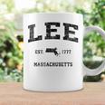 Lee Massachusetts Ma ビンテージ スポーツ デザイン ブラックプリント コーヒーマグ ギフトのアイデア
