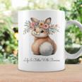 Life Is Better With Bunnies 水彩 ウサギ 花柄 ウサギ コーヒーマグ ギフトのアイデア