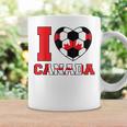 I Love Canada サッカーボール 男の子 女の子 キッズ カナダ国旗 コーヒーマグ ギフトのアイデア