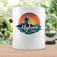 Mykonosibes ヴィンテージ 夕日 ギリシャの島 ギリシャ お土産 長袖tシャツ コーヒーマグ ギフトのアイデア