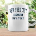 New York City New York Ny ビンテージスポーツデザイン ネイビープリント コーヒーマグ ギフトのアイデア